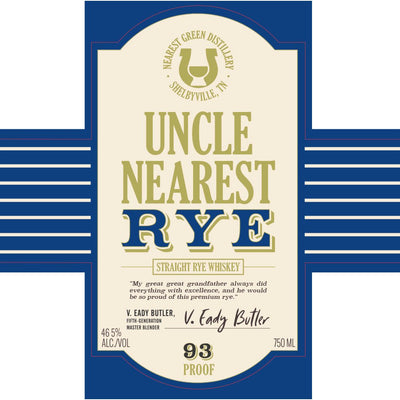 Uncle Nearest Straight Rye Whiskey - Main Street Liquor