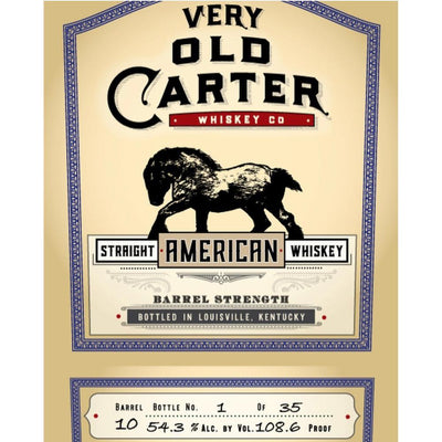 Very Old Carter 27 Year Old Straight American Whiskey - Main Street Liquor