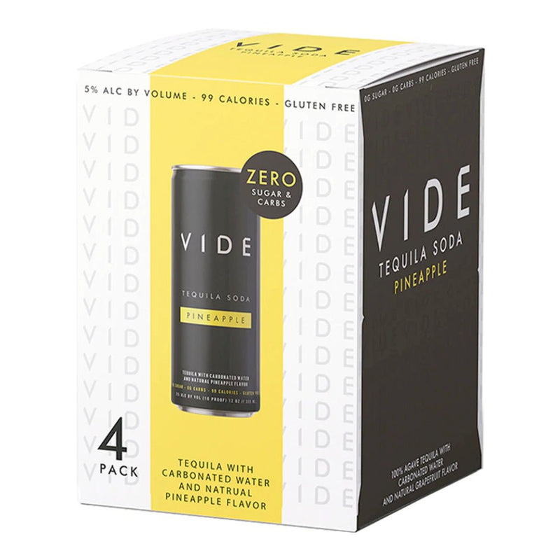 VIDE Pineapple Tequila Soda 4PK - Main Street Liquor