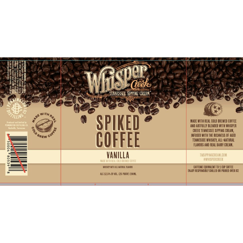 Whisper Creek Spiked Coffee Vanilla - Main Street Liquor