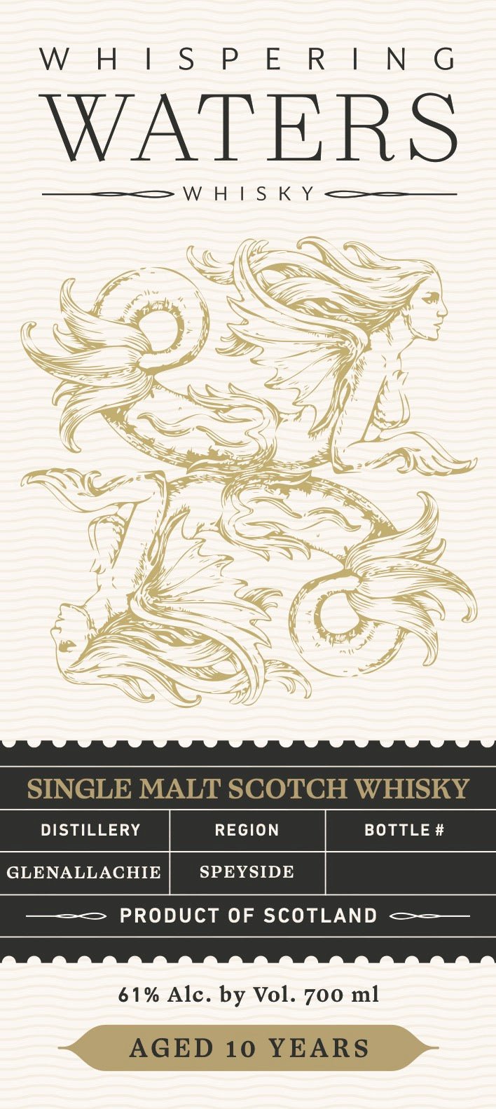 Whispering Waters Glenallachie 10 Year Old Single Malt Scotch Whisky 700ml - Main Street Liquor