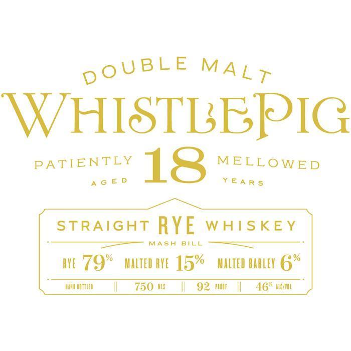 WhistlePig 18 Year Old Double Malt - Main Street Liquor
