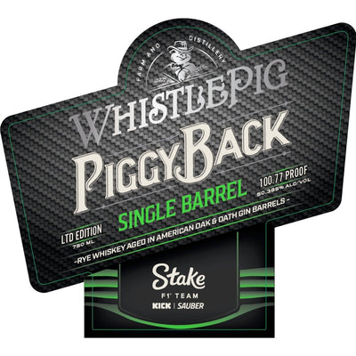 WhistlePig PiggyBack Stake F1 Team Kick Sauber - Main Street Liquor