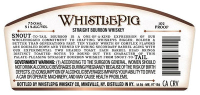 WhistlePig Snout to Tail Bourbon 10 - Year - Old Straight Bourbon Whiskey - Main Street Liquor