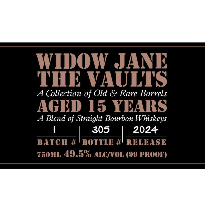 Widow Jane The Vaults 15 Year Old 2024 Release - Main Street Liquor