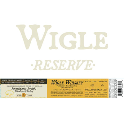 Wigle Reserve Pennsylvania Straight Bourbon - Main Street Liquor