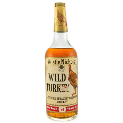 Wild Turkey 8 Years Old 1970's Era Excellent Tax Strip - Main Street Liquor