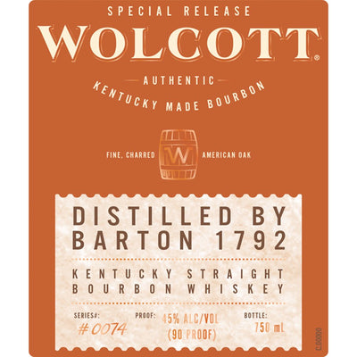 Wolcott Barton 1792 Kentucky Straight Bourbon - Main Street Liquor