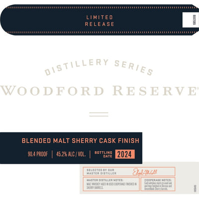 Woodford Reserve Distillery Series Blended Malt Sherry Cask Finish 2024 Release - Main Street Liquor
