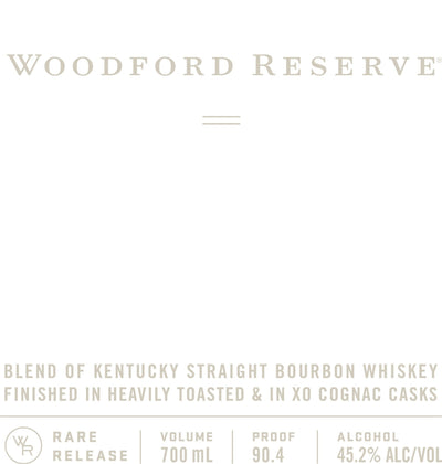 Woodford Reserve Kentucky Straight Bourbon Finished in Heavily Toasted & XO Cognac Casks - Main Street Liquor