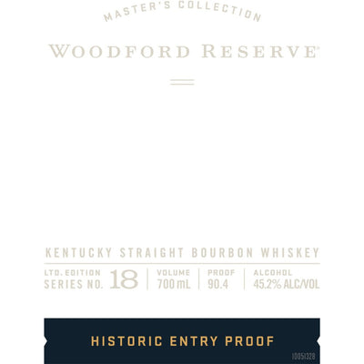 Woodford Reserve Master’s Collection Historic Entry Proof Straight Bourbon - Main Street Liquor