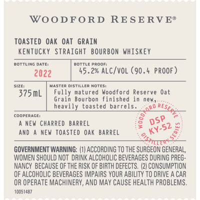 Woodford Reserve Toasted Oak Oat Grain Bourbon - Main Street Liquor