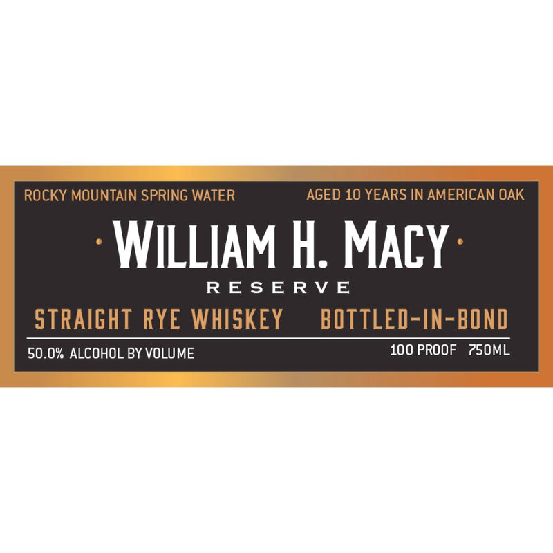 Woody Creek Distillers William H. Macy Reserve Straight Rye - Main Street Liquor