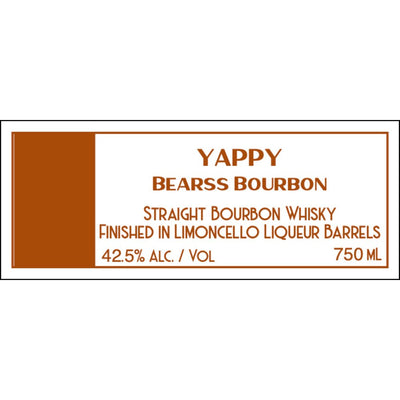 Yappy Bearss Bourbon Finished in Limoncello Liqueur Barrels - Main Street Liquor
