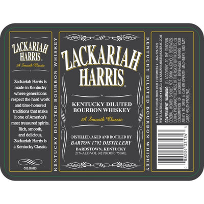 Zackariah Harris Kentucky Diluted Bourbon - Main Street Liquor