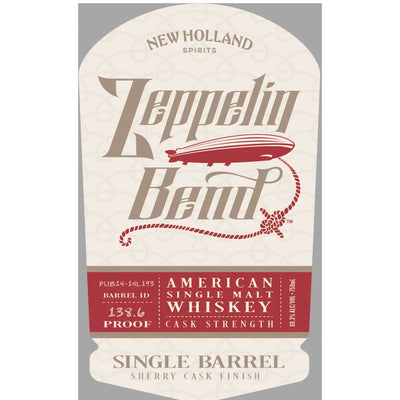 Zeppelin Bend Single Barrel Sherry Cask Finish American Single Malt - Main Street Liquor